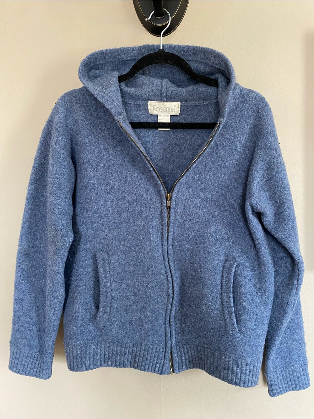 Rosanna Heathered Light Blue Wool Jacket